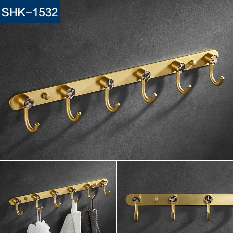 Metal Kitchen hook wall hanging bathroom hanger wall clothes row hook multiple colour: SHK-1532