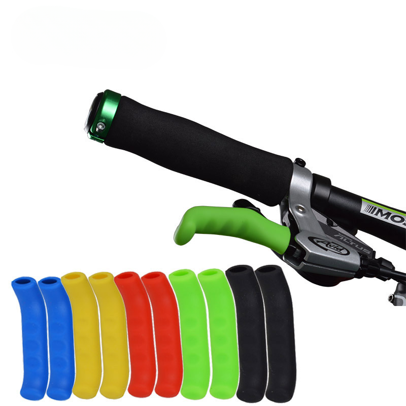 2 uds empuñaduras de bicicleta manija de freno de bicicleta cubierta de silicona empuñaduras de manillar de goma protectoras para bicicleta de montaña cubierta accesorios de bicicleta