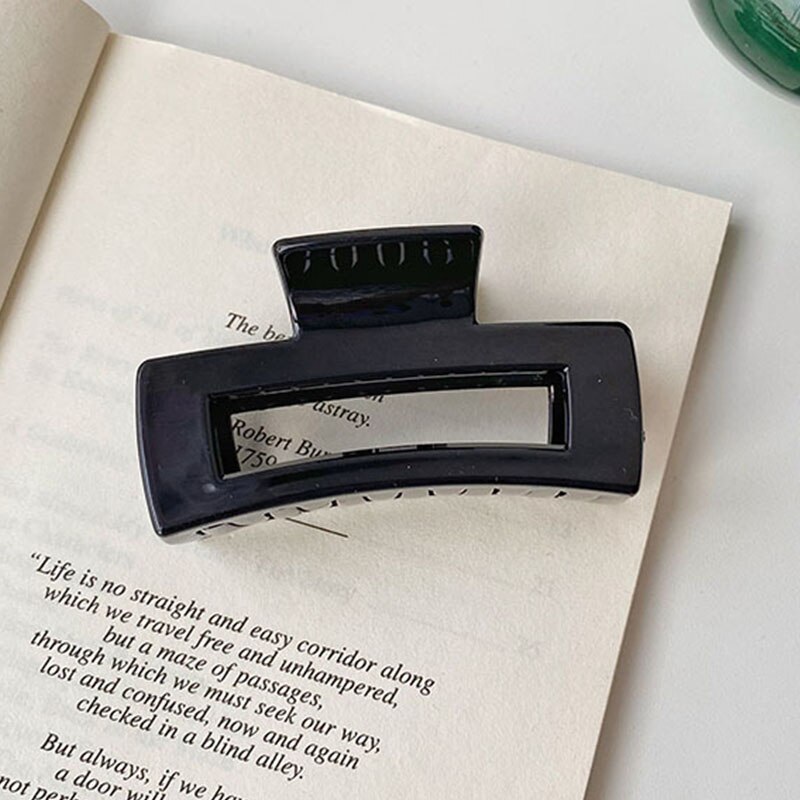 Effen Kleur Klauw Clip Grote Barrette Krab Haar Klauwen Bad Clip Paardenstaart Clip Voor Vrouwen Meisjes Haar Accessoires: 0018-A1-8cm