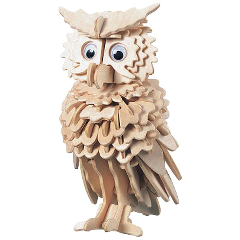 3D Del Gufo di Legno Di Puzzle Jigsaw Woodcraft Kit Per Bambini Giocattolo Modello di