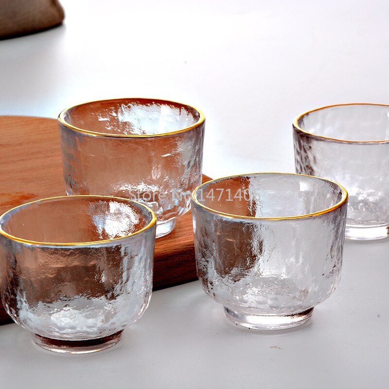 Japanese Phnom Penh Sake Bottle Set Transparent Glass Heat-resistant Warm Wine Bottle Hammered Sake Bottle Wine Set