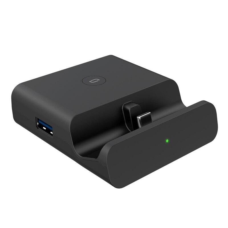 Convertisseur vidéo pour Nintendo Switch socle de charge HDMI transfert TV Portable type-c socle de charge: Black