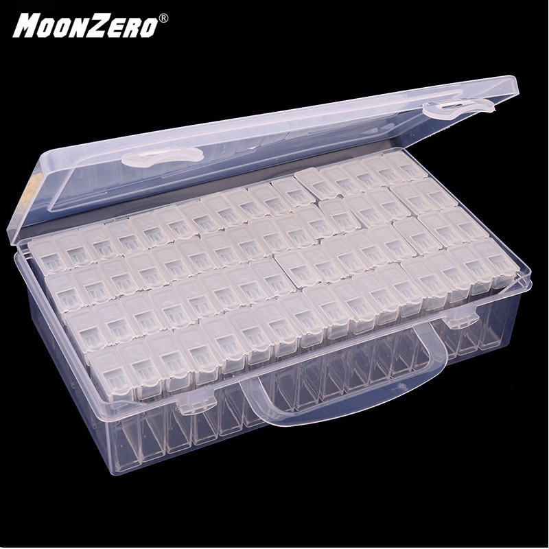 Diamant borduurwerk diamant schilderen tool! Daimond doorzichtige plastic opbergdoos, sieraden Boor Opbergdoos