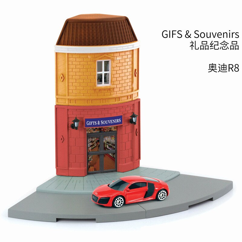 Yufeng City Europe Cabin Handmade DIY Assembled City Scene Architecture House Alloy Car Model Toy: 614018