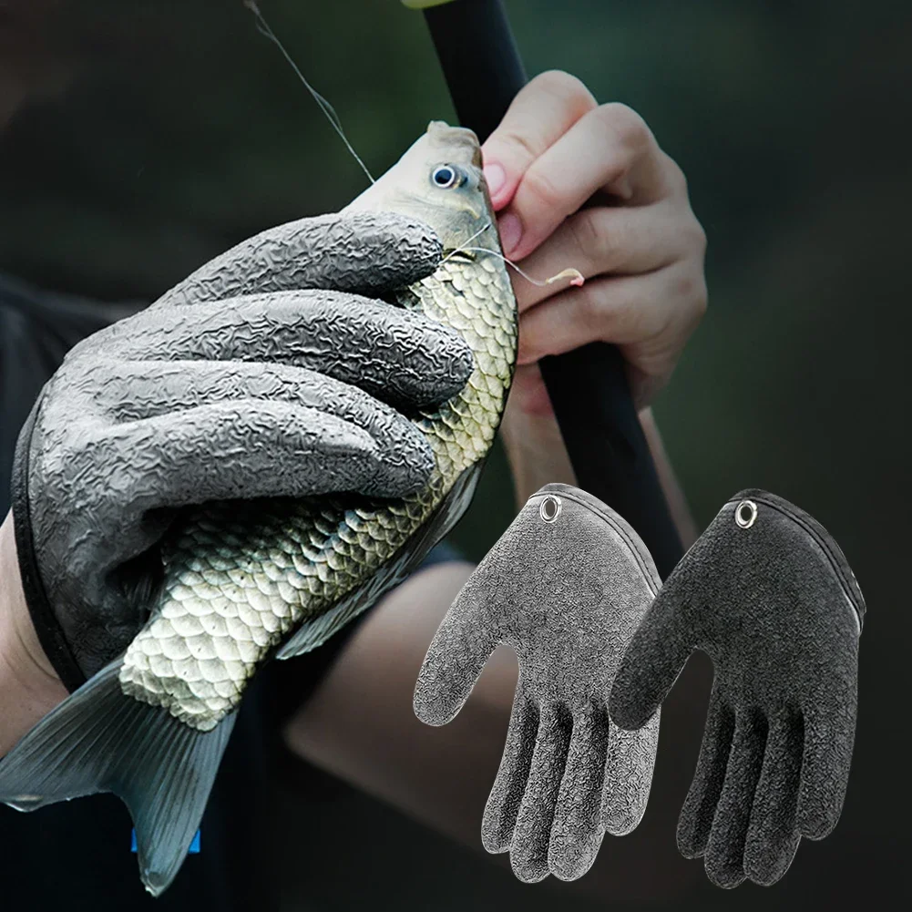 Vissershandschoenen Volledige vinger Antislip Duurzaam Werk Snijbestendige handschoen Vissersbescherming Hand Visgrijper Latexhandschoenen Links/Rechts