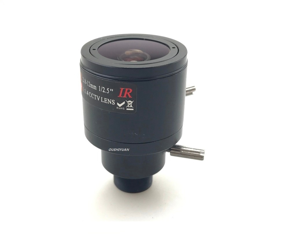 Lente HD de 3,0 megapíxeles fija Iris M12 HD, lente Varifocal CCTV IR HD de 2,8-12mm, 1/2, 5 pulgadas, F1: 1,4, enfoque Manual, Zoom, ángulo de visión de 90 ~ 28 grados