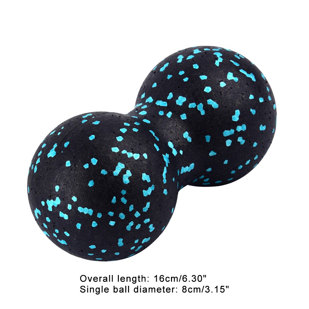 Bola de masaje de cacahuete EVA, rodillo para aliviar el dolor de Fascia corporal, Yoga, Fitness, alivia el ejercicio, equipo de Fitness: Azul