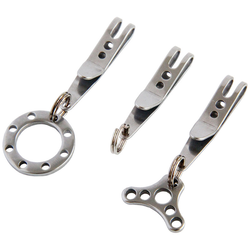1PC Multitools Tasche Edelstahl Tasche Taille Gürtel Hängen Clip Mini Metall Schlüssel Schnallen Tasche Clips Karabiner draussen Gerät