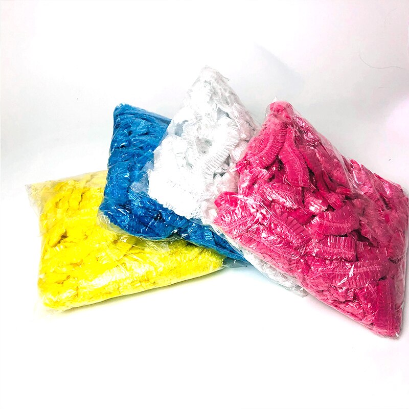 1000pcs/lot Disposable Shower Cap Plastic Waterproof Bath Caps Transparent Color Shower Cap Hair Salon One-Off Bathroom Products