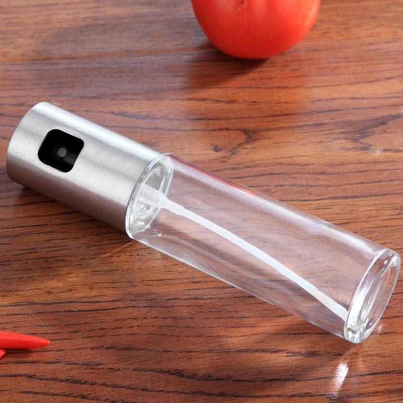 Gemakkelijke glazen olijfolie verstuiver, olieverstuiver, lege fles, azijnfles, olie dispenser voor koken, salade, bbq, keuken, bakken