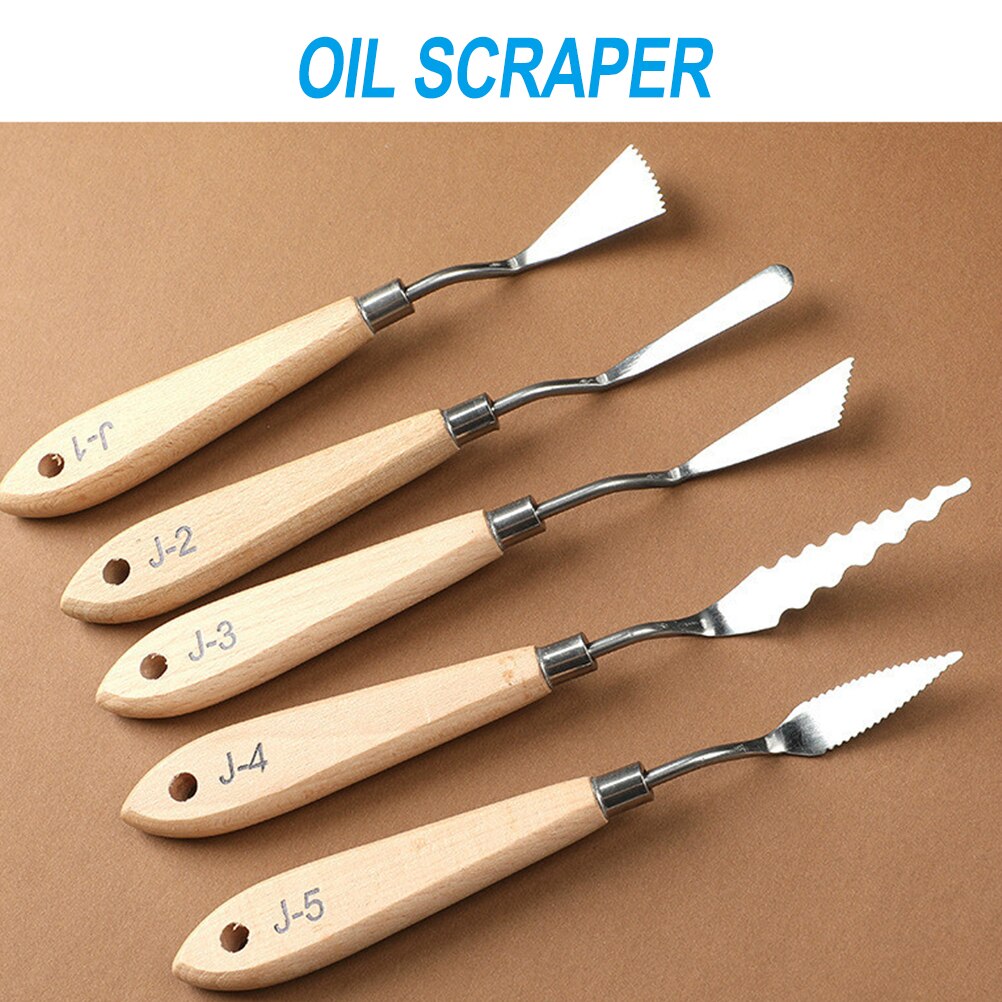 10 Pcs Practical Oil Painting Scrapers Metal Painting Spatula Art Painting Supplies