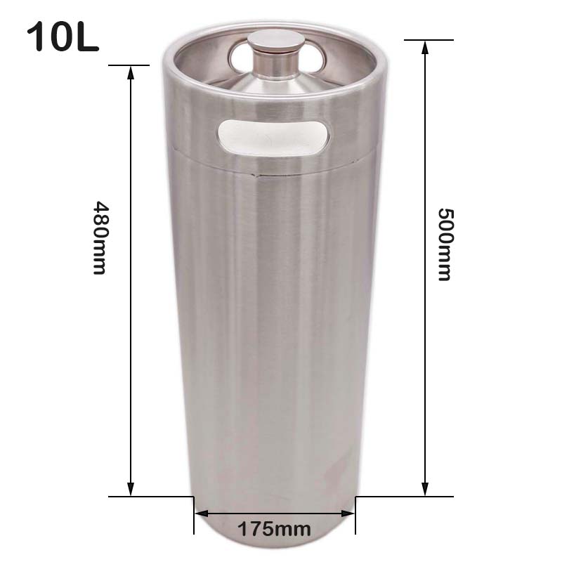 10 Liter 304SS Mini-vaatje Bier Growler Draagbare Bierfles Homebrew Bier Maken Bar Accessoires
