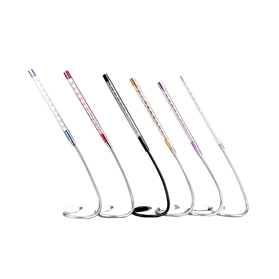 Metal Material 10LEDs Flexible USB Desk Lamp LED Table Lamps Table Light Bendable PC Power Bank Laptop Reading Protecting Eyes