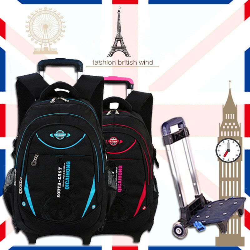 Afneembare jongens trolley rugzak schooltas kinderen orthopedische rugzak meisjes schoolrugzak kinderen reistas mochila infantil