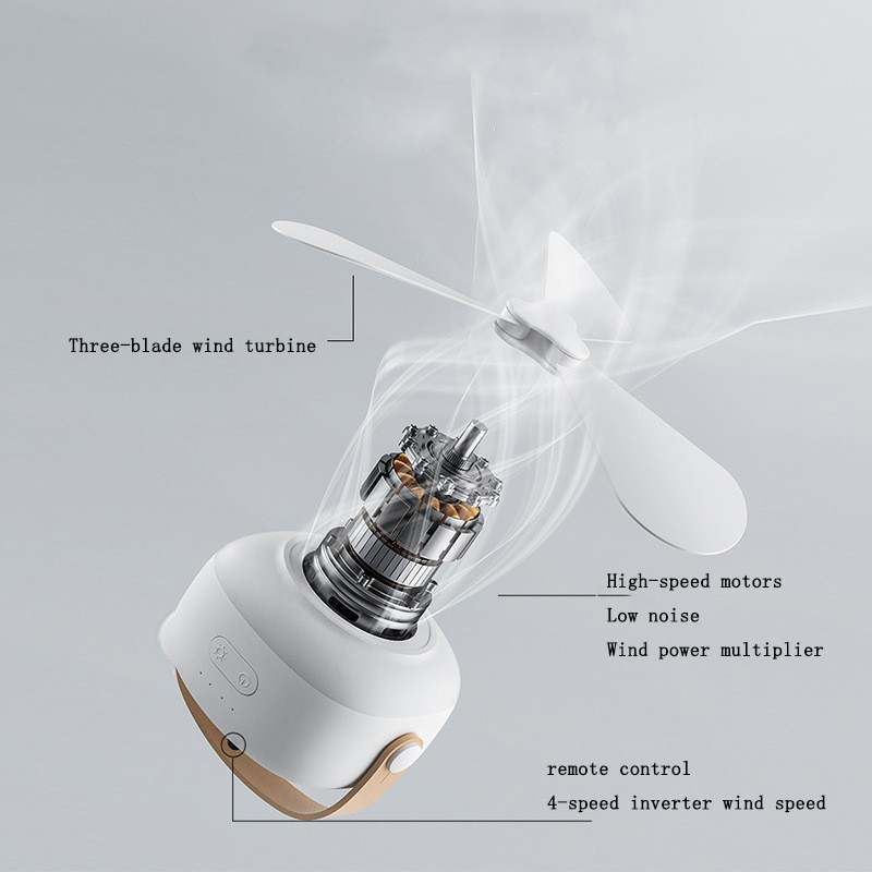 Ventilateur de plafond électrique, petit ventilateur de dortoir, plafond moustiquaire, cadre triangulaire de bureau, veilleuse réglable