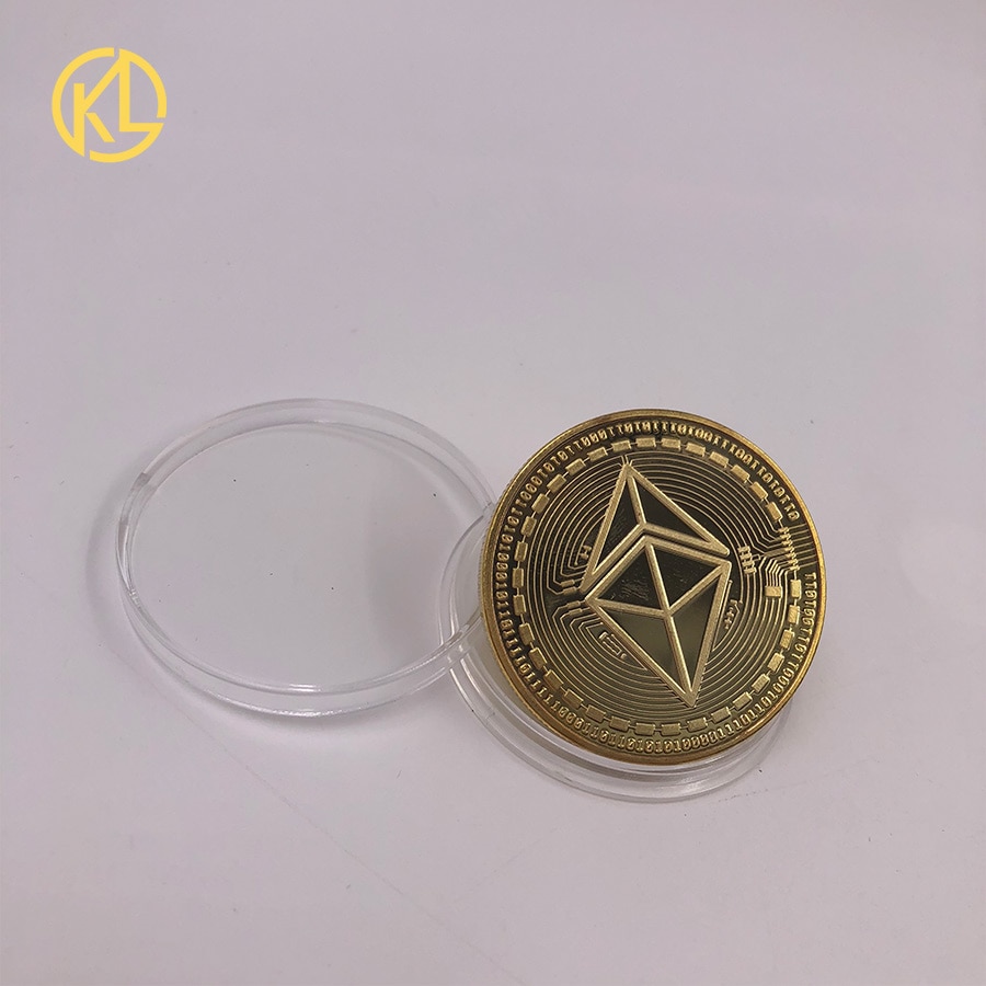 CO012 Gold Plated Ethereum Classic Coin Commemorative Coin Art Collection Physical Metal Imitation Home Party Decoration