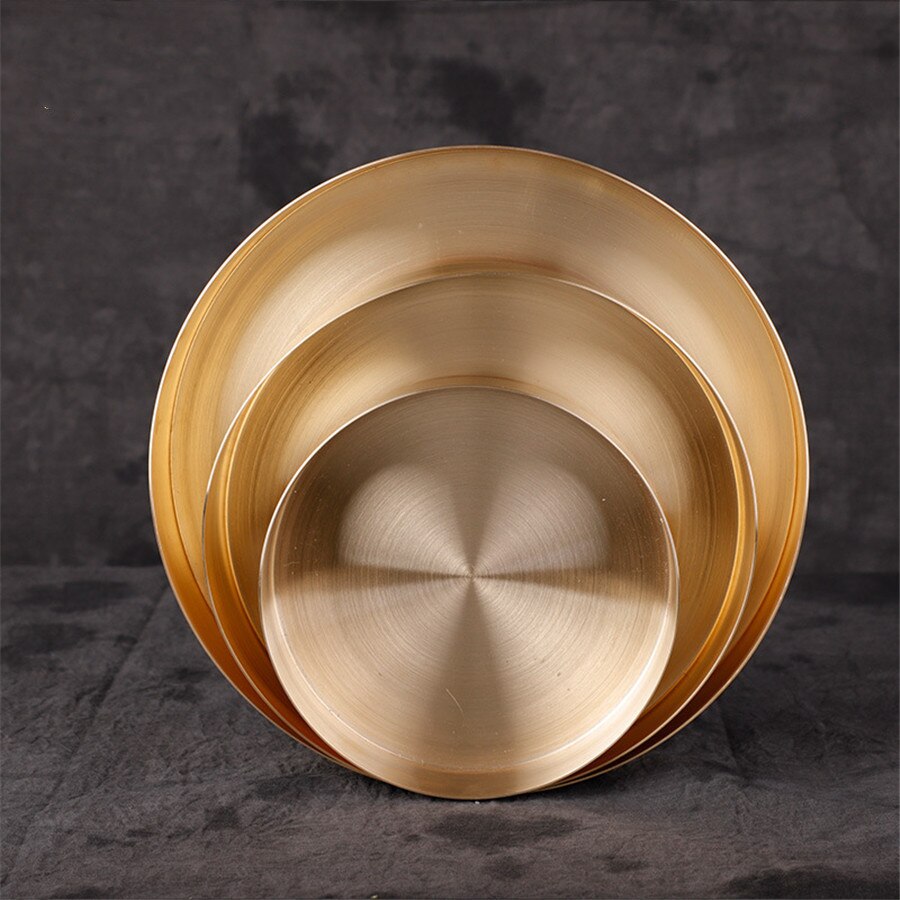 11/14/18/22cm Brass and Copper Repair Plate Chassis Manzha Offering Plate Tibetan Buddhist Supplies