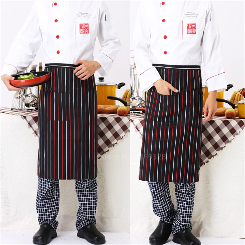 Unisex Adult Restaurant Apron Kitchen Work Wear Men Food Service Oil-Proof Cooking Waiter Cafe BBQ Hairdresser Uniform Accessory