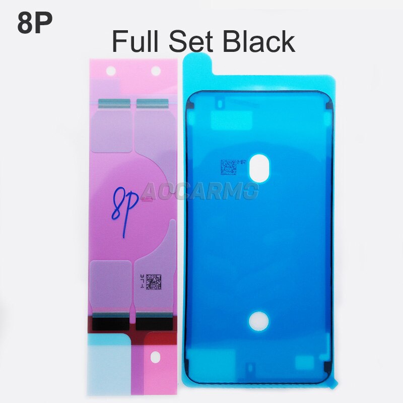 Aocarmo wyświetlacz LCD ekran wodoodporny klej naklejki baterii taśma klejąca dla iPhone 6S 6SP 7 7P 8 8P plus X XS XS Max Max XR: 8P Black