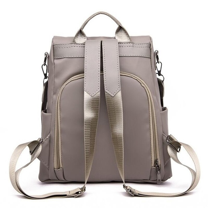 Women's Backpack Casual Nylon Solid Color School Bag Detachable Shoulder Strap Shoulder Bag