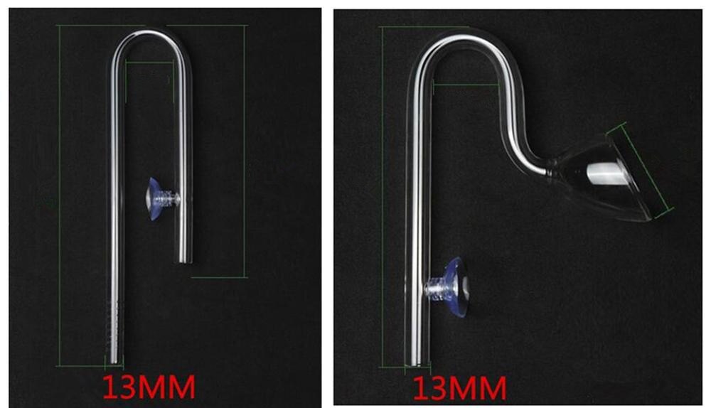 Aquarium ADA style 13/17mm Glass Lily Pipe Inflow Outflow Fish Tank canister filter Water plant inlet outlet hose tube set: 3fenlabajinchushui