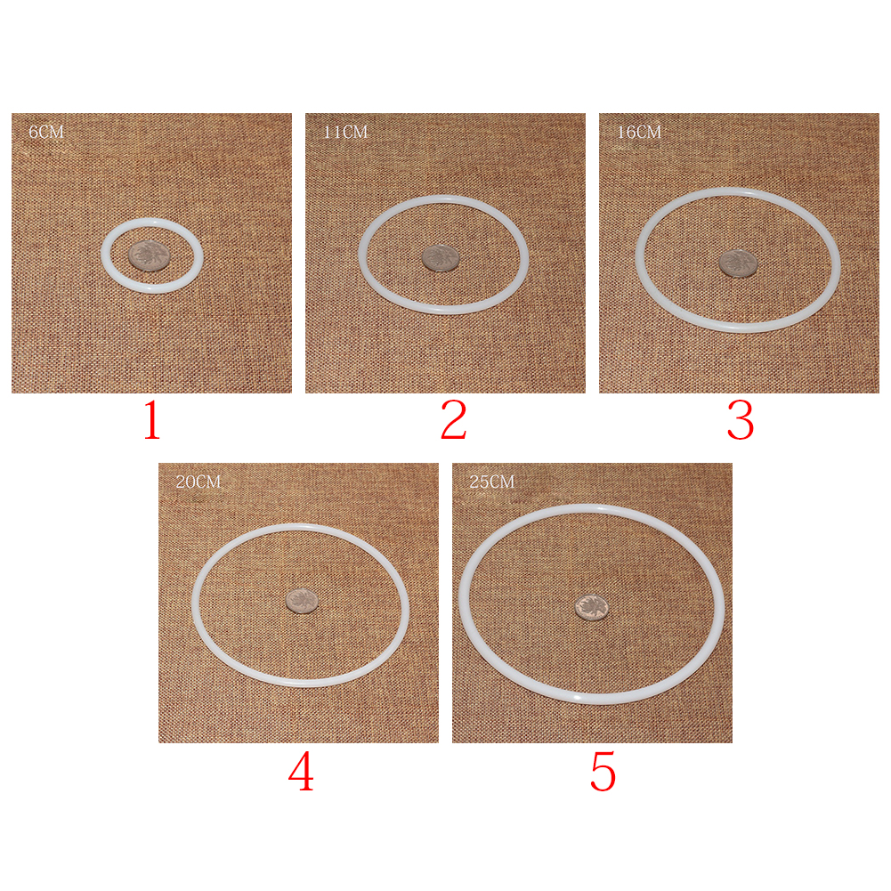Aro blanco duradero de plástico redondo para manualidades grandes, accesorios DIY, anillo atrapasueños