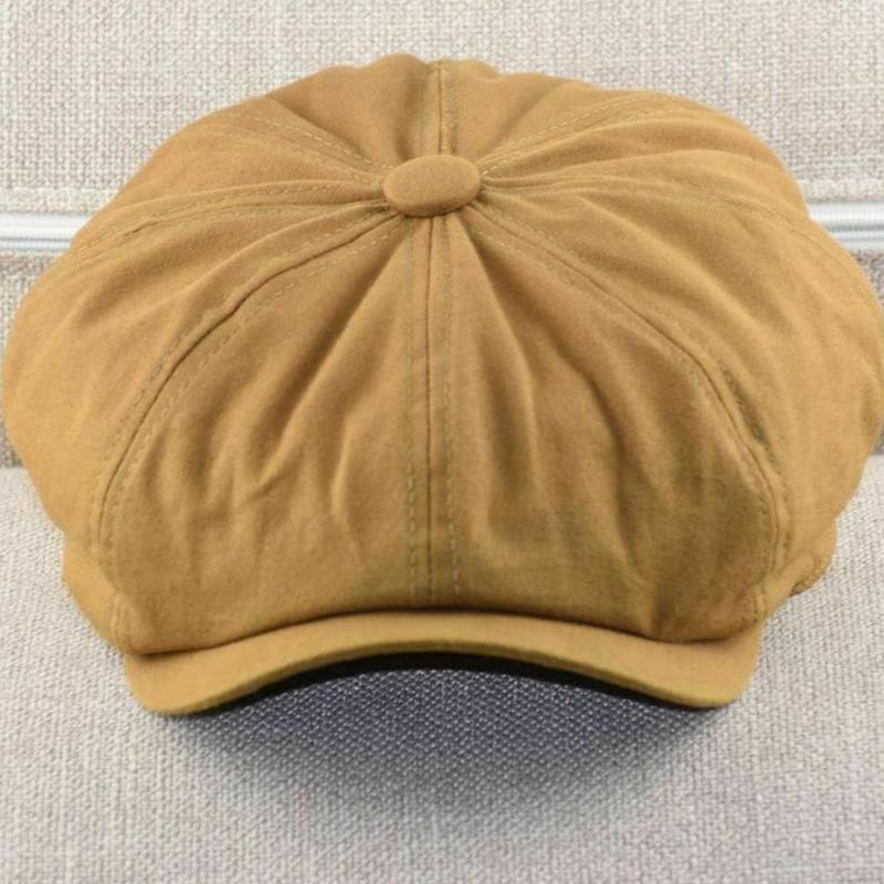 Mænd baretter hætter bomuld linned åndbare hætter mænd britisk solid vintage stil afslappet maler mandlige mænd hatte hatte hatte  x7 c 3