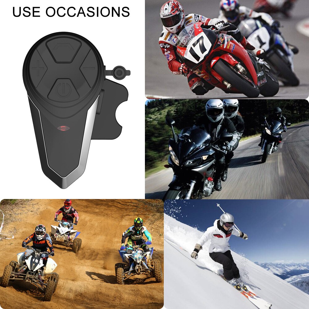 Outdoor BT-S3 Motorcycle Helmet Intercoms 3 Rider Moto Interphone Helmet Intercom Wireless Bluetooth Headset Waterproof FM MP3