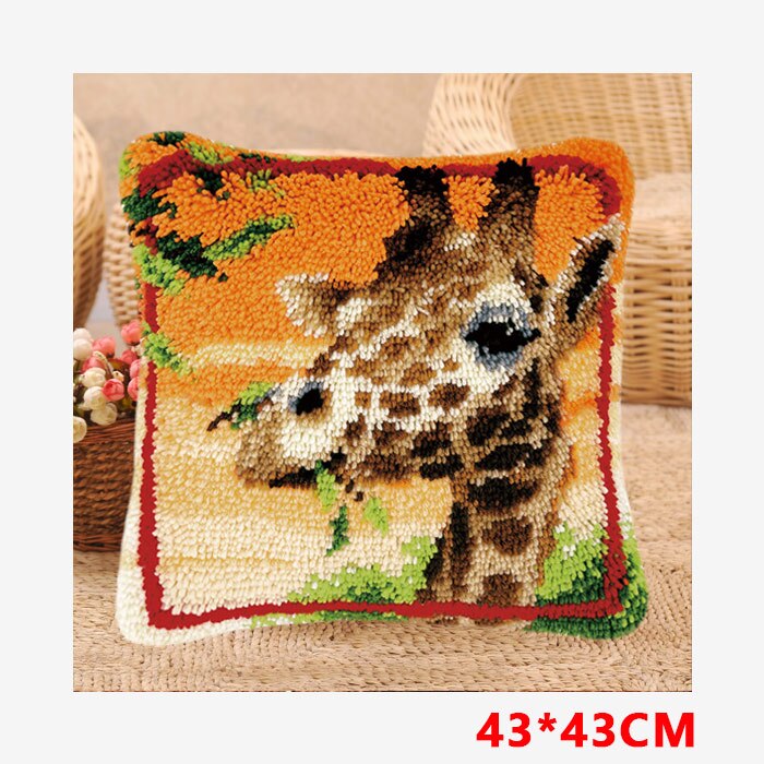 Animals Latch Hook Kit Knooppakket Smyrna Button Package Klink Haak Knoopkussen Pakket Button Pad Package Handwerken Knooppakket: BZ240-43-43