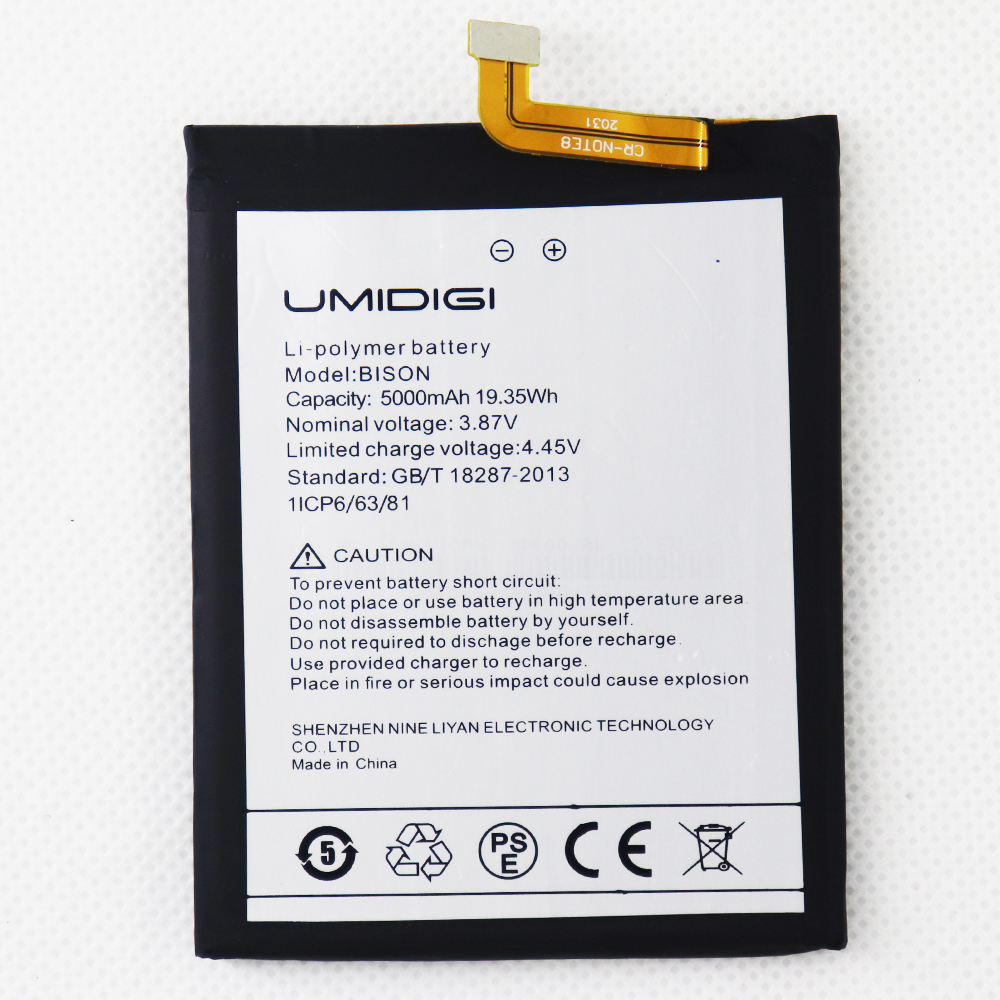 Batterie de remplacement pour téléphone UMI Umidigi BISON, 5000mAh, outils inclus