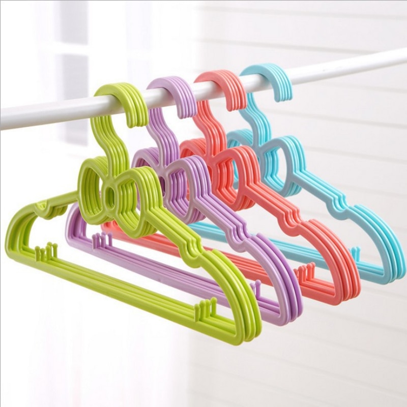Tendedero 5/10Pc Draagbare Kleerhanger Kids Kinderen Peuter Baby Kleding Jas Plastic Hangers Haak Huishouden Thuis Keuken