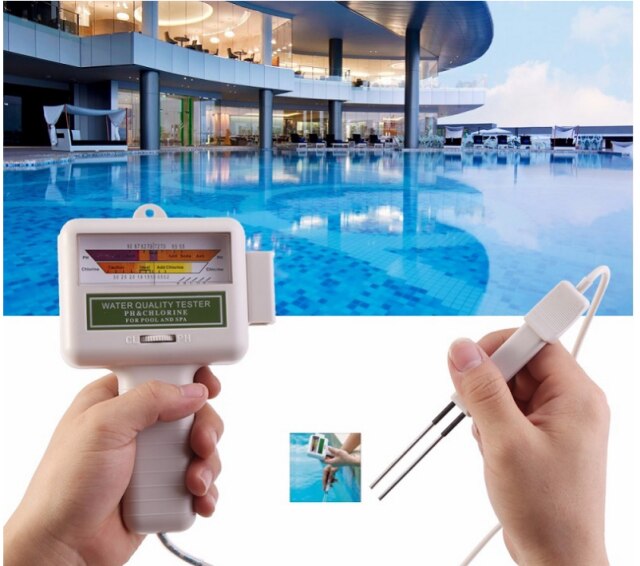 Chloor Meter Ph Tester 2 In 1 Tester Water Testen Ph Cl2 Niveau Tester Voor Familie Outdoor Zwemmen Accessoires zwembad: 2