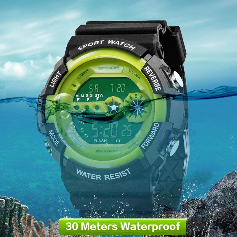 Heren Sport Horloge Led Digitale Datum Alarm Display Waterdichte Horloges Mannelijke Multifunctionele Elektronische Pols Klok Reloj Hombre Homme