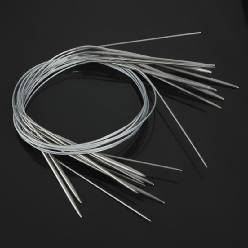 11pcs Roestvrij Rondbreinaalden Multi size Circulaire Breien Pins Haak Weven Pins Handwerk Gereedschap 32 "80 cm