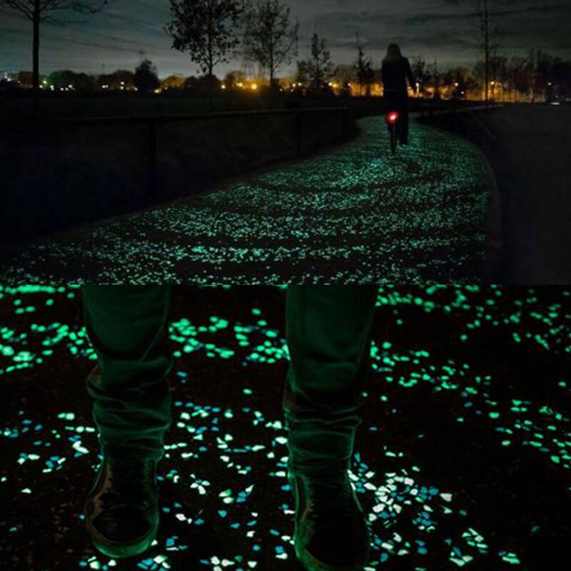 50PCS Glow in Dark Stones Luminous Garden Road Decor Luminous toys Fish Tank Decoration Pebble Rocks Aquarium Toys