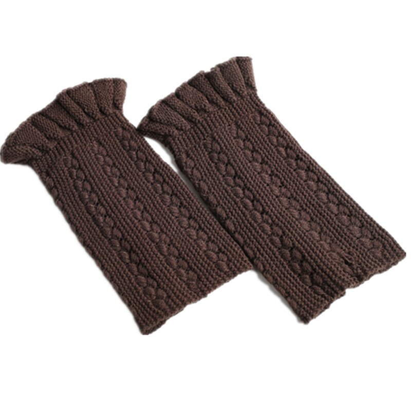 Women Knit Leg Warmers Ladies Bud Boot Cuffs Boots socks Boot Cuffs Gaiters Toppers Beenwarmers Warm Legwarmers: Brown