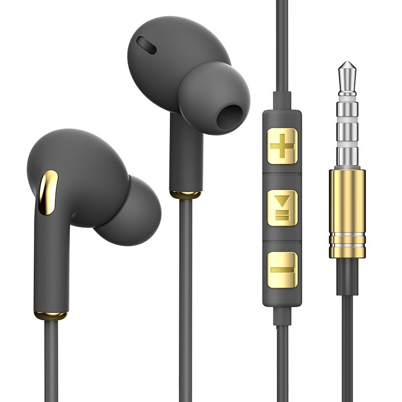 Eardeco 14Mm Dynamische Wired In Ear Hoofdtelefoon Bass Hoofdtelefoon Met Microfoon Muziek Oortelefoon Oordopjes 3.5Mm Stereo Sport Telefoon headset: gold-upgraded