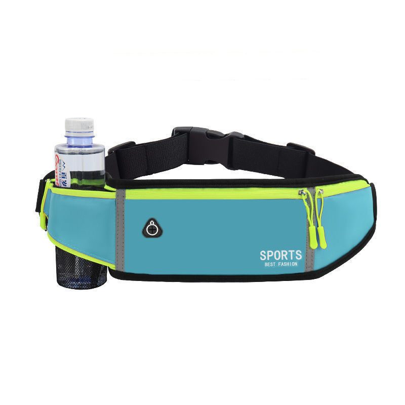 Buylor Sport Taille Verpakking Vrouwen Mannen Running Belt Heuptas Waterdicht Fanny Pack Portemonnee Mannen Pouch Riem Draagbare Telefoon Houder gym: light blue 1