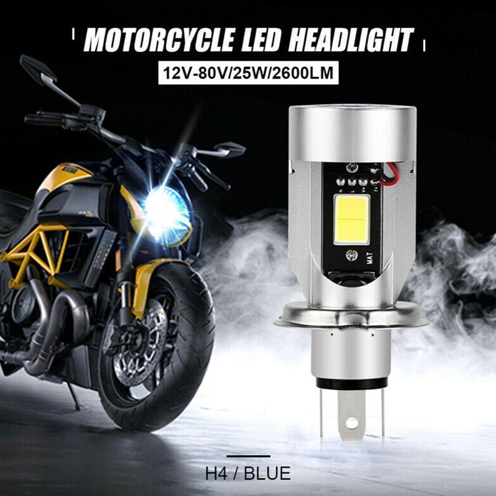 1PC/azul/rojo Ojo de Ángel H4 LED faro de la motocicleta DRL moto HS1 Ba20d bombilla accesorios Scooter 12V luz faro I6G7
