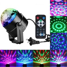 Kleuren Disco Licht RGB Podium Verlichting Projector Draaiende Bal Lamp Verre Controle EU/US/UK Plug Voor Party KTV Podium Verlichting
