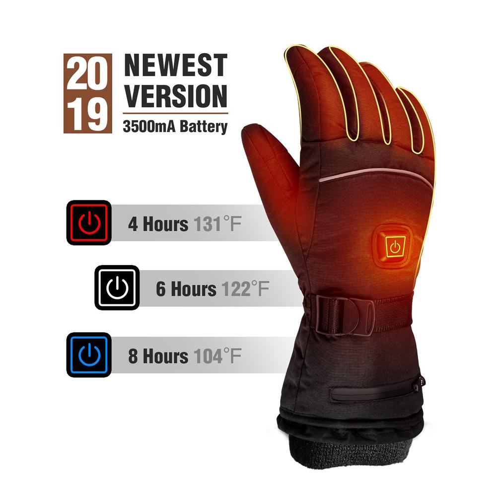 Ski Gloves Three-speed Thermostat Electric Heating Gloves 4000 MAh Rechargeable Lithium Battery Heating Gloves To Keep Warm