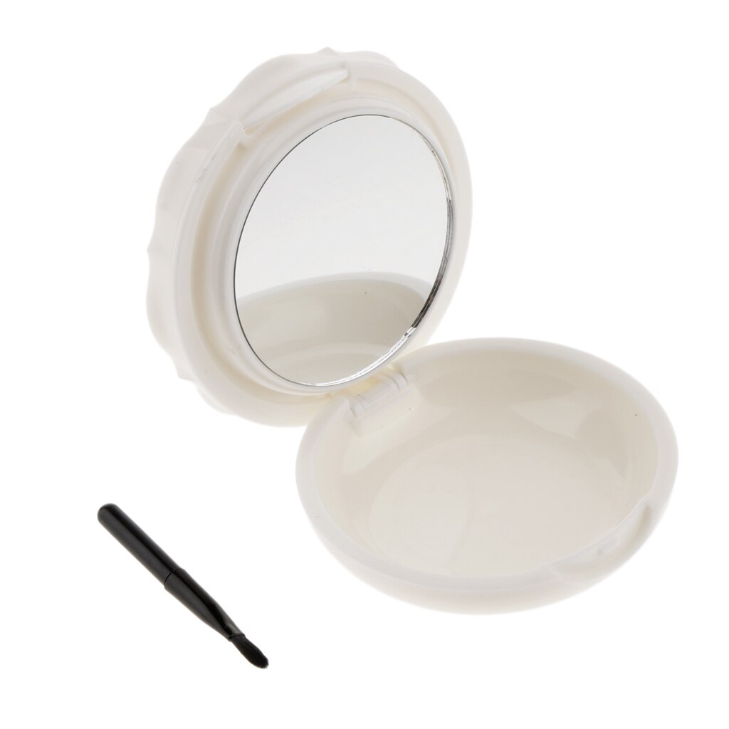 Empty Pretty Makeup Palette Blusher Eyeshadow Pressed Powder Lipstick Lip Gloss Storage Refillable Case Set: White