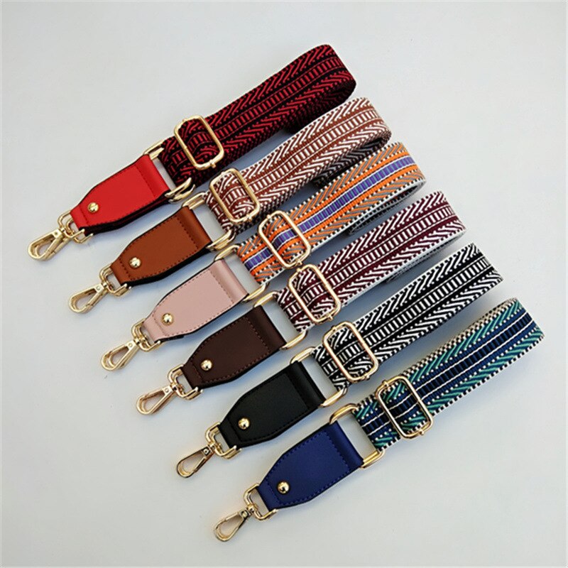 Nylon Tasriemen - 3.8x120cm - Gestreift - Verstellbarer Crossbody Ersatzgurt - Damen Taschen Zubehör