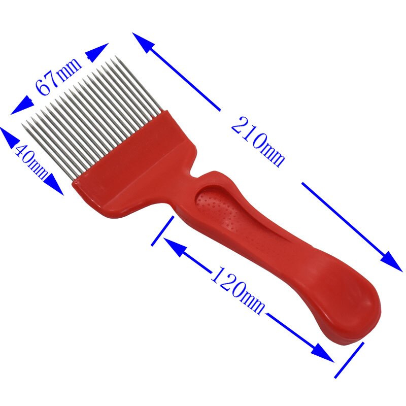1 pcs 21-Pin Roestvrijstalen Naald-cut Honing Mes Schrapen Wax Schrapen Cover Met Wax Cover Kam honing Honingraat Hark Bee Tool: Default Title