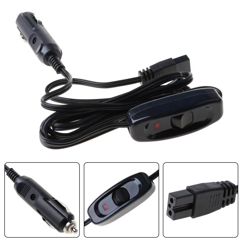 2M Cigar Plug 12V 10A DC Power Cable Cord for Car Cooler Box Mini Fridge