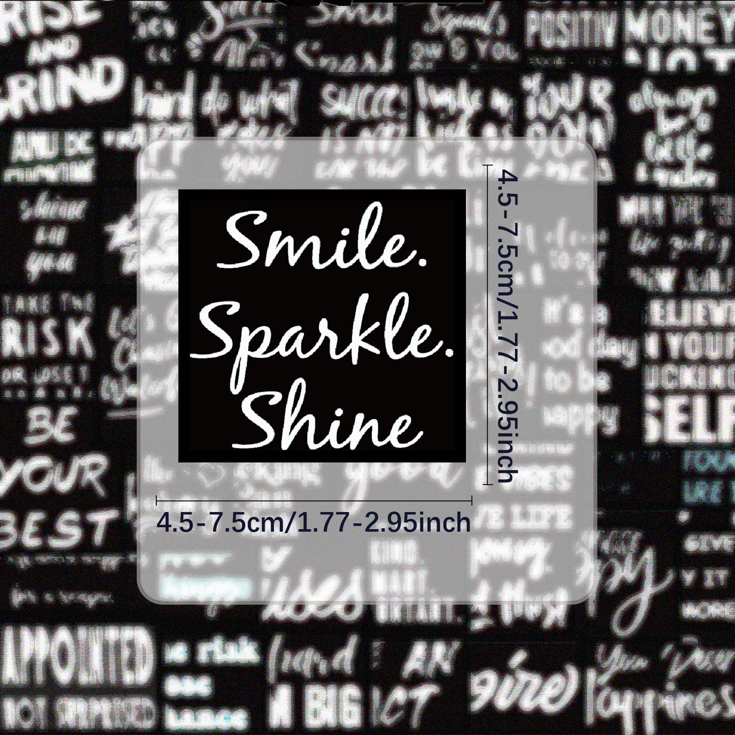 61 Black and White Inspirational Graffiti Stickers, Suitable for Decorating Water Bottles, Laptops, Mobile Phones, Suitcases, Skateboards, Guitars, Boxes, and Party Decorations