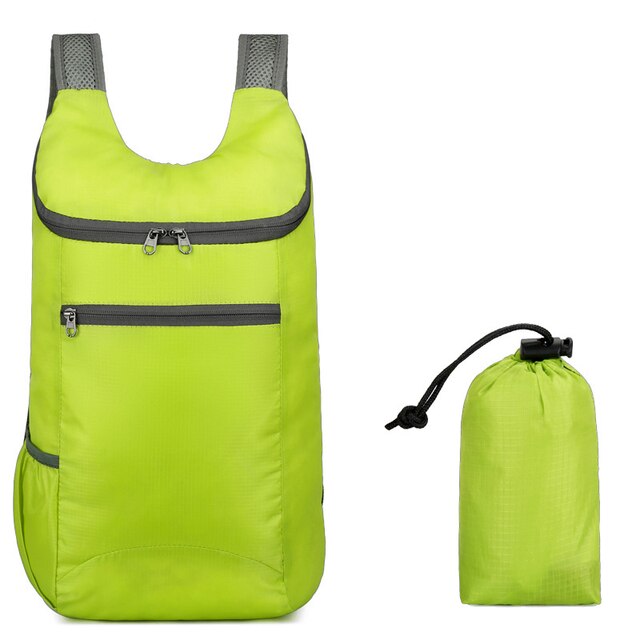 Mochila impermeable de 20L para hombre y mujer, bolso de día plegable, ultraligero, para viajes al aire libre, senderismo, escalada: 98048-Green
