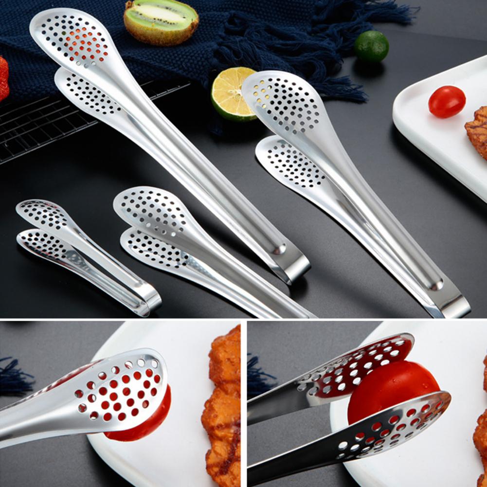 Kitchen Utensils Stainless Steel Kitchen Tongs Small Barbecue Grill Cooking Tongs BBQ Meat Salad Food Tongs Clamp Ice Tongs Clip