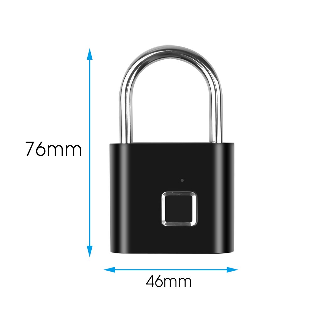 Smart lock nøglefri fingeraftrykslås  ip65 vandtæt cerradura inteligente tyverisikring hængelås dør bagage sag lås
