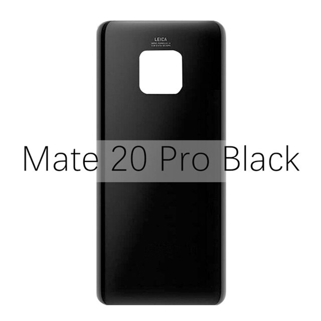 Achter Deur Behuizing Case Voor Huawei Mate 20 Mate 20 Pro 20 Lite Batterij Cover Terug Glas Panel Batterij Cover mate20 Vervangen: Mate 20 Pro Black